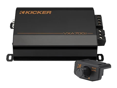 Kicker VXA700.1 Mono-Verstärker in Schwarz mit Bass-Level-Fernbedienung