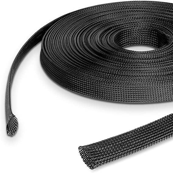 20mm² Gewebeschlauch Schwarz - Basshead Store